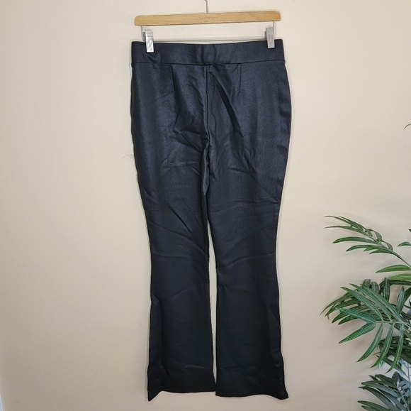 NWT Stitch Fix Dictionary | Black Rykar High Rise Coated Ponte Flare Pants - Picture 5 of 8
